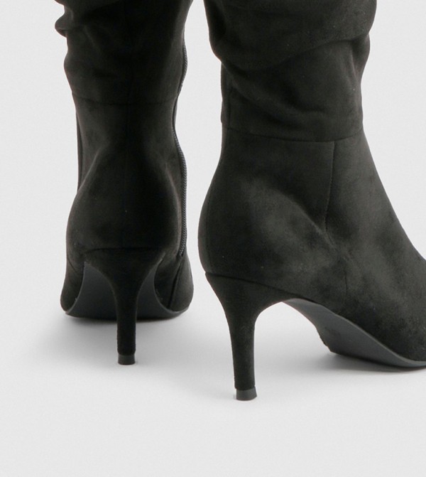 boohoo  Shoes - Black Knee length Boots