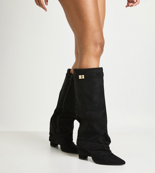 boohoo  Shoes - Black Knee length Boots