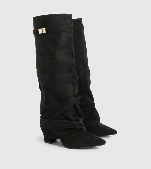 boohoo  Shoes - Black Knee length Boots