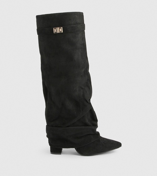 boohoo  Shoes - Black Knee length Boots