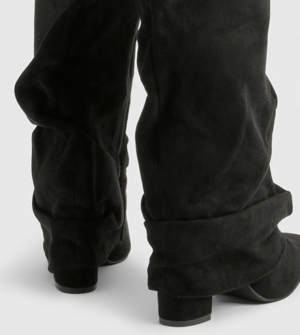 boohoo  Shoes - Black Knee length Boots