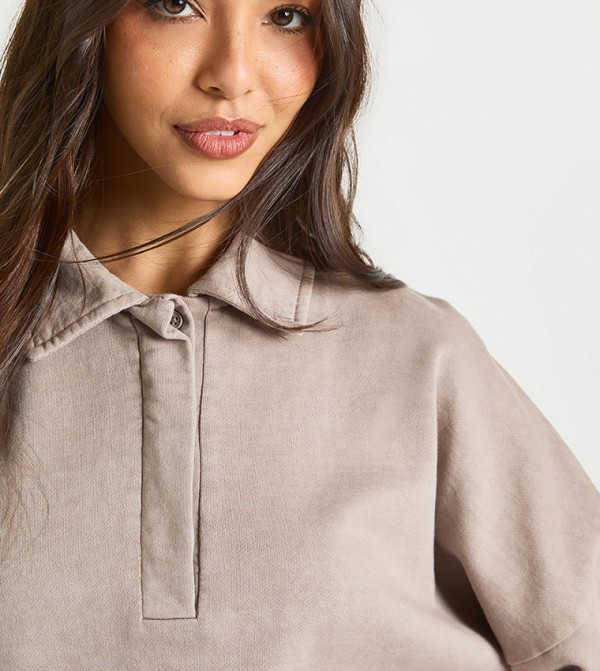 boohoo  Hoodies & Sweatshirts - Khaki Sweatshirts
