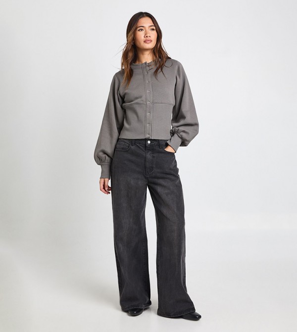 boohoo  Clothing - Grey Sweatshirts