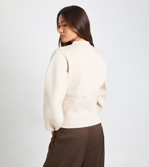 boohoo  Hoodies & Sweatshirts - Beige Sweatshirts