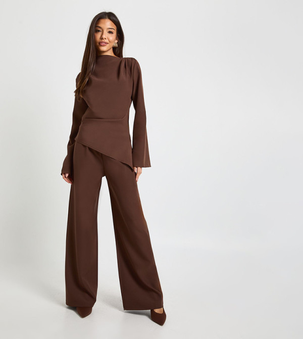 بوهو  أطقم ملابس - بني  Co-Ord Set