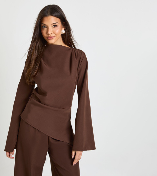 بوهو  أطقم ملابس - بني  Co-Ord Set