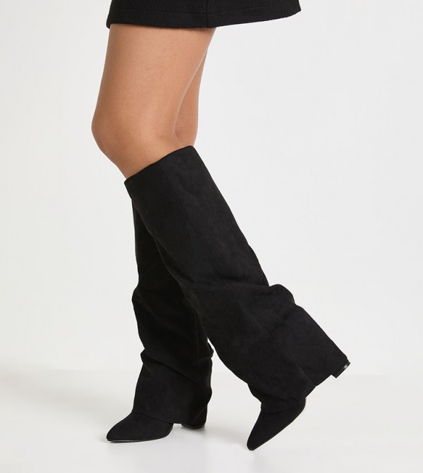 boohoo Boots - Black Knee length Boots