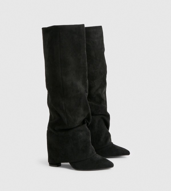 boohoo Boots - Black Knee length Boots