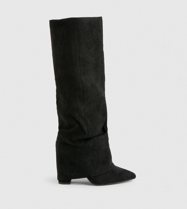 boohoo Boots - Black Knee length Boots