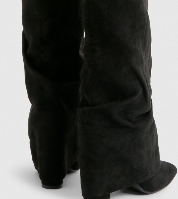 boohoo Boots - Black Knee length Boots