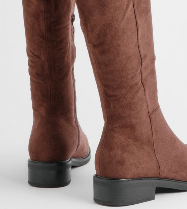 boohoo Boots - Brown Knee length Boots