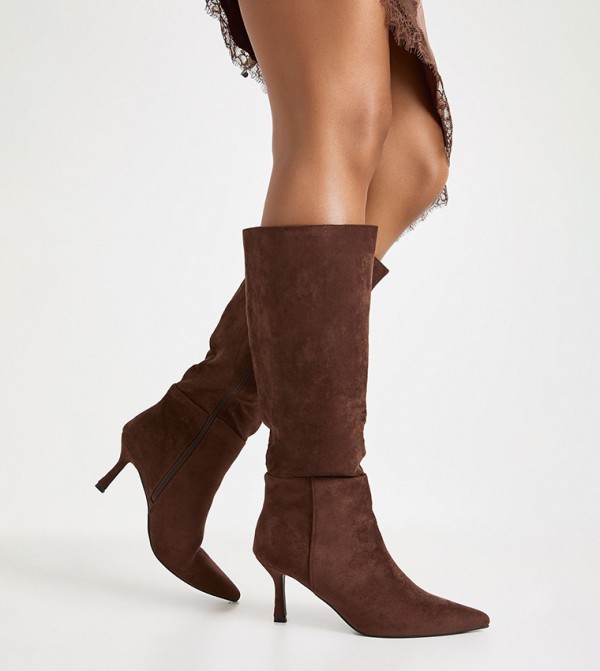 boohoo Boots - Brown Knee length Boots