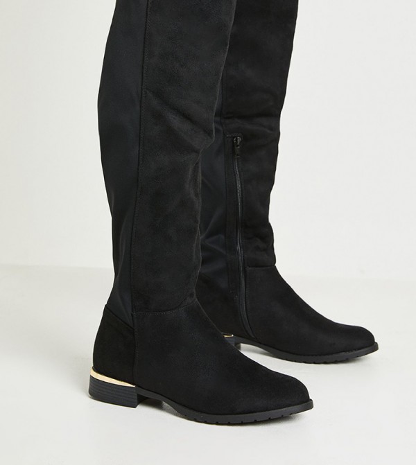 boohoo  Shoes - Black Knee length Boots