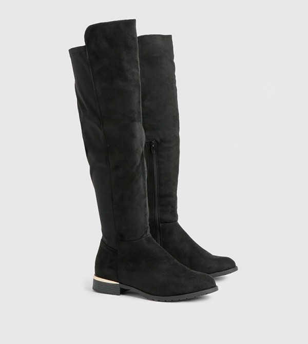 boohoo  Shoes - Black Knee length Boots