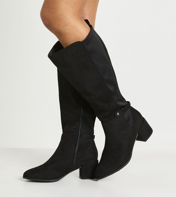 boohoo  Shoes - Black Knee length Boots