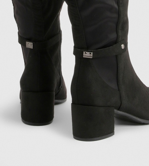 boohoo  Shoes - Black Knee length Boots