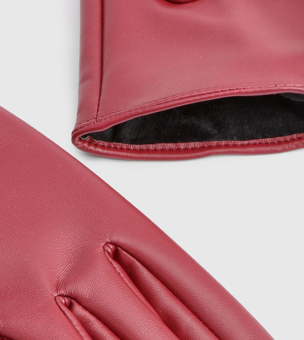 بوهو  قفازات - أحمر Leather