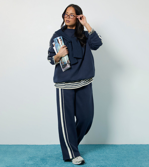 boohoo  Sweatpants - Navy Sweatpants