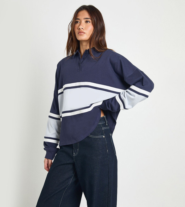 boohoo  Clothing - Navy Polo T-shirts