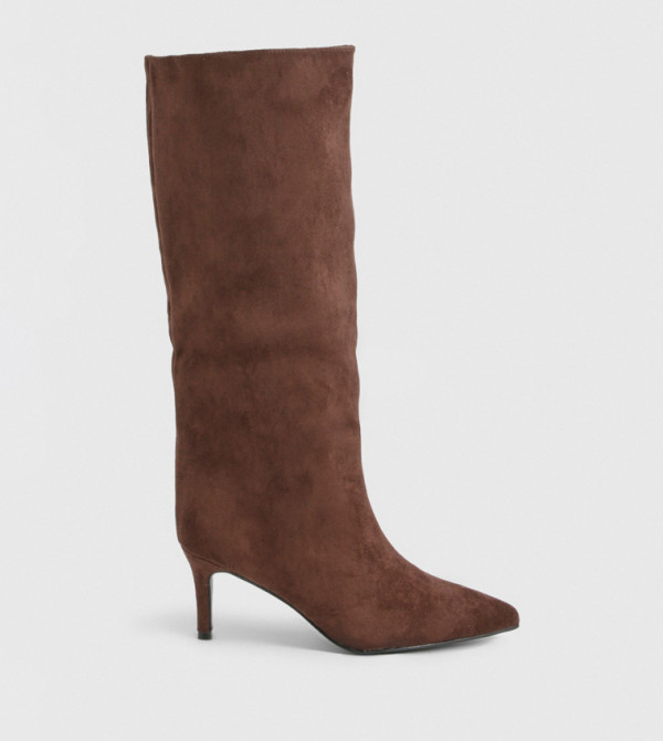 boohoo  Shoes - Brown Knee length Boots