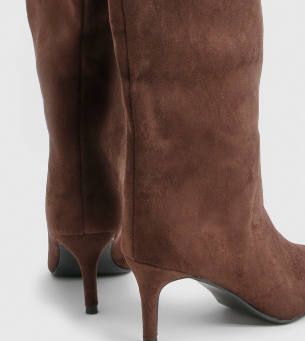 boohoo  Shoes - Brown Knee length Boots