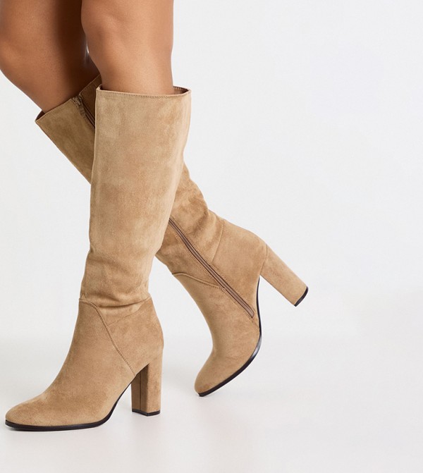 boohoo Shoes - Beige Knee length Boots