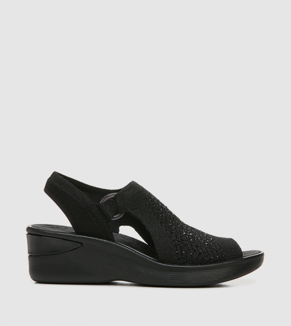 بيزيس بيزيس - أسود Wedge Sandals
