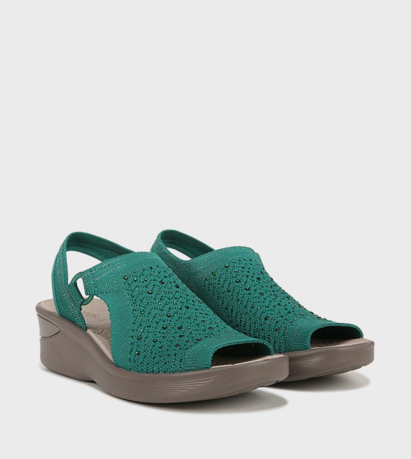 Naturalizer  Wedges - Green Wedge Sandals