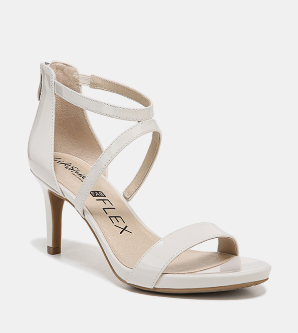 Life Stride  - Ivory Heeled Sandals