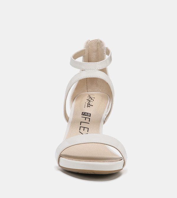 Life Stride  - Ivory Heeled Sandals
