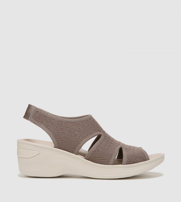 Bzees  Platforms - Grey Wedge Sandals