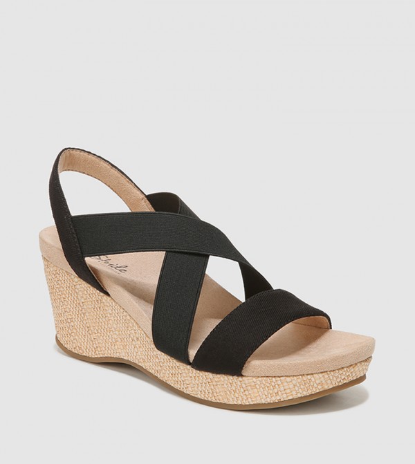 Life Stride Life Stride - Black Wedge Sandals