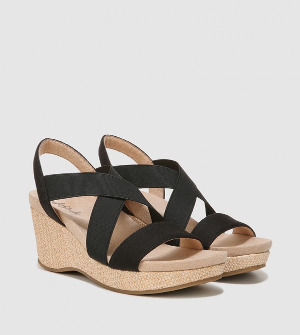 Life Stride Life Stride - Black Wedge Sandals