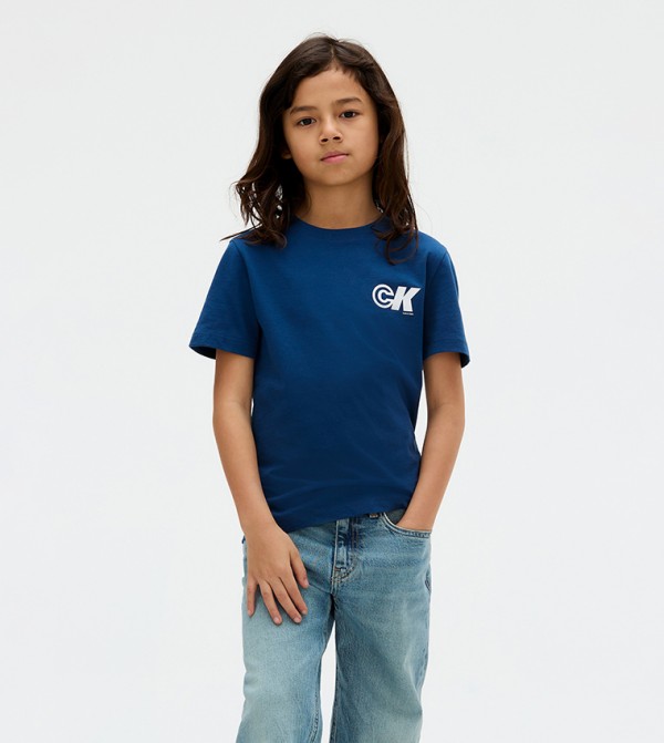 كالفين كلاين كالفين كلاين - أزرق تي شيرتات