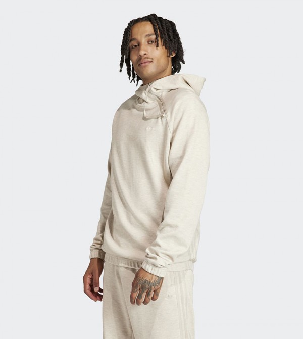 Adidas  - Cream Hoodies & Sweatshirt