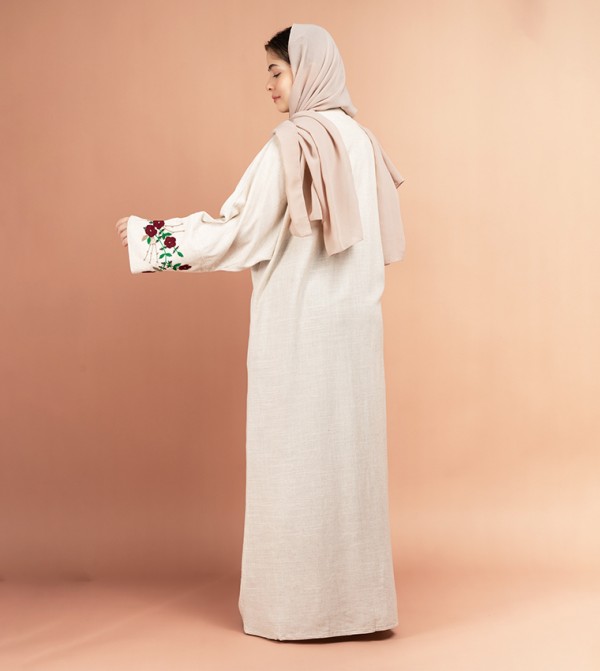 IKKXA  Arabian Clothing - Beige Abayas