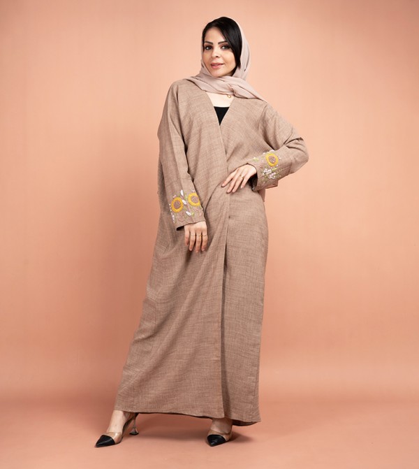 IKKXA  Arabian Clothing - Brown Abayas