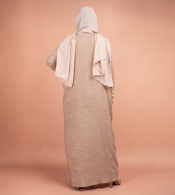 IKKXA  Arabian Clothing - Brown Abayas