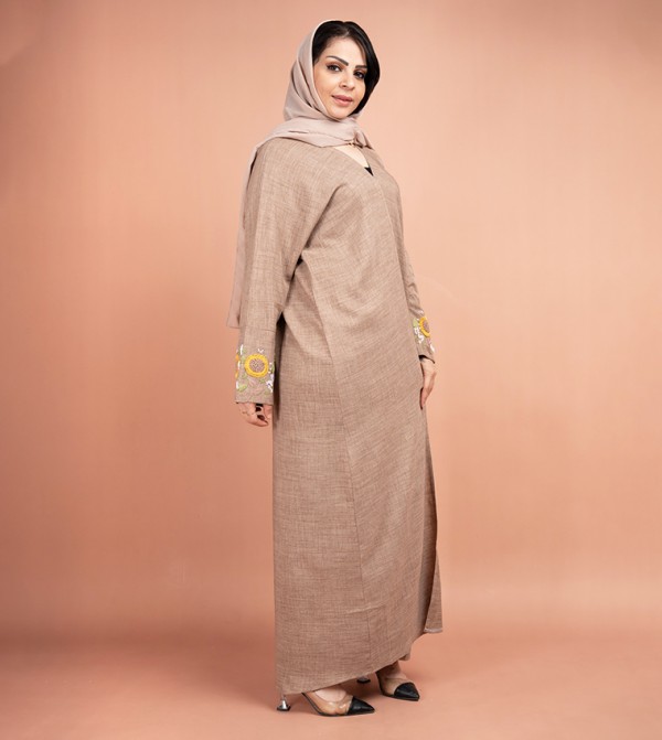 IKKXA  Arabian Clothing - Brown Abayas