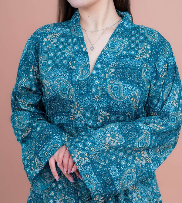 IKKXA  Arabian Clothing - Blue Jalabiyas