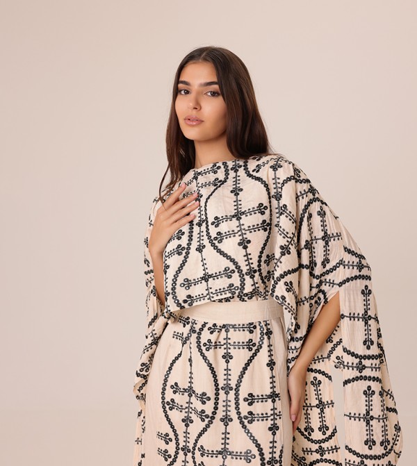 IKKXA  Arabian Clothing - Beige Jalabiyas