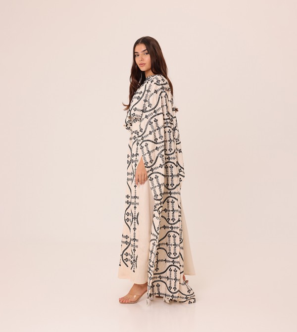 IKKXA  Arabian Clothing - Beige Jalabiyas