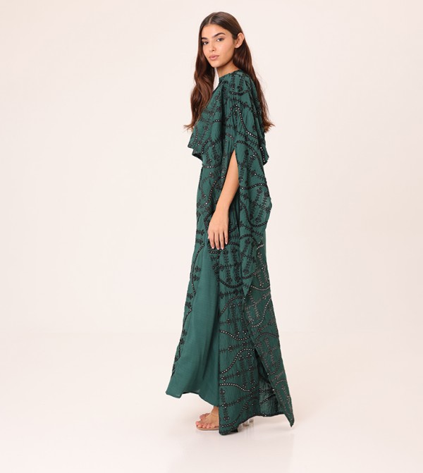 IKKXA  Arabian Clothing - Green Jalabiyas