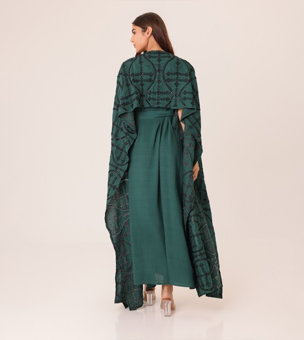 IKKXA  Arabian Clothing - Green Jalabiyas