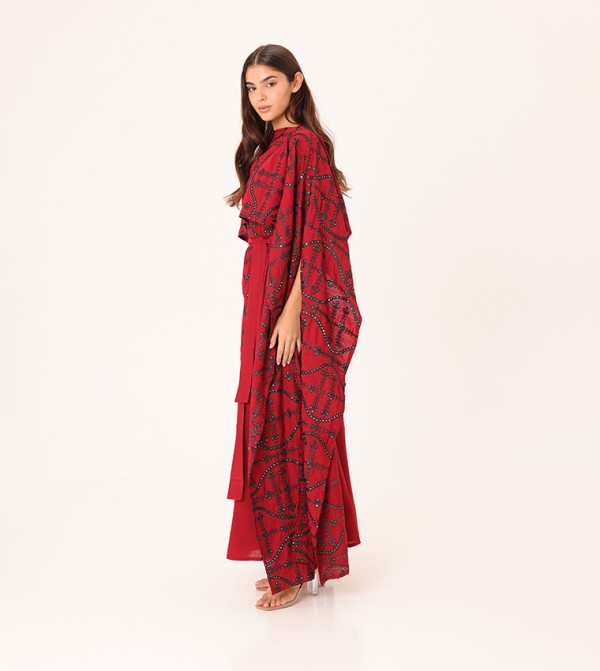 IKKXA  Arabian Clothing - Red Jalabiyas