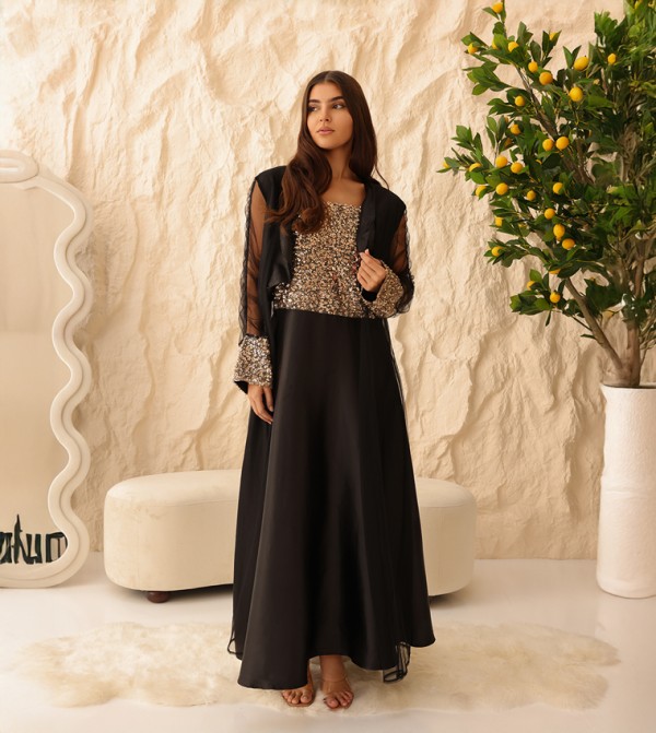 اكسا ملابس عربية - أسود modestwear