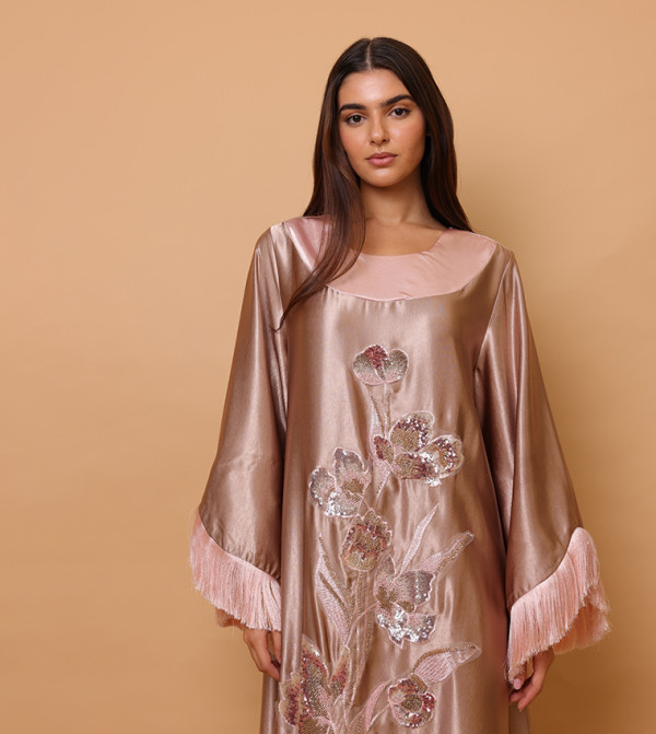 IKKXA  Jalabiya - Peach Jalabiyas