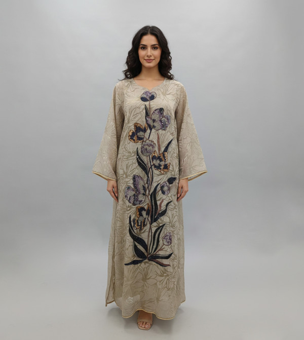 IKKXA  Jalabiya - Beige Jalabiyas