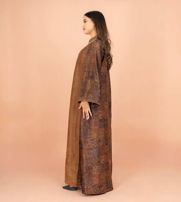 IKKXA  Arabian Clothing - Brown Jalabiyas