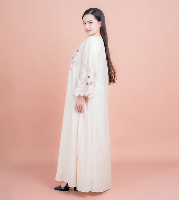 IKKXA  Arabian Clothing - Beige Jalabiyas